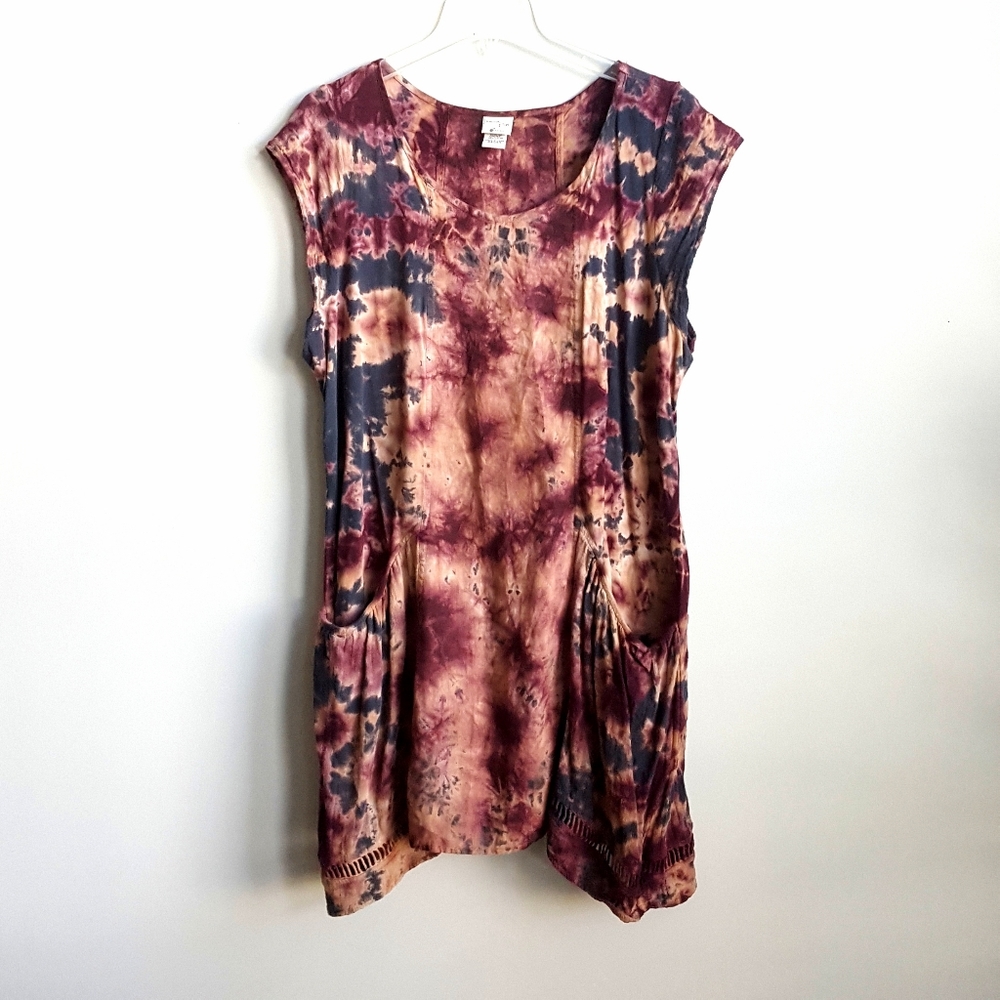 Mind Set by XCVI boho tie dye dress